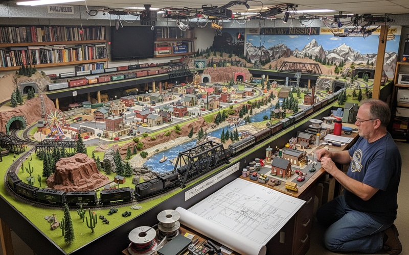 Comprehensive model railroad setup showing dedication to hobby